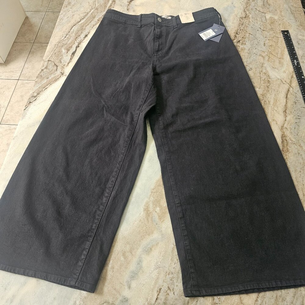 Universal Thread Sailor Pants Size 17 High Rise Wide Leg Black NWT